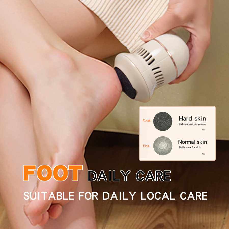 新款电动磨脚器修脚工具去死皮吸尘磨皮器去老茧充电款修跨境厂家