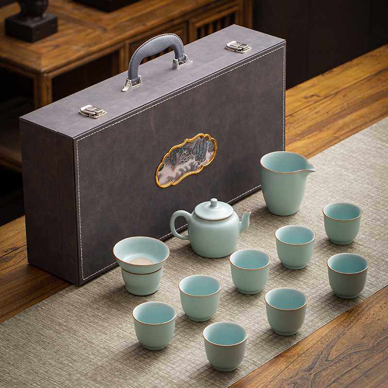 汝窑功夫茶具泡茶套装办公室会客高档陶瓷中式泡茶壶茶杯送礼盒,鲜花速递/花卉仿真/绿植园艺,其它园艺用品,淘宝优惠券,粉丝福利购,淘宝优惠卷