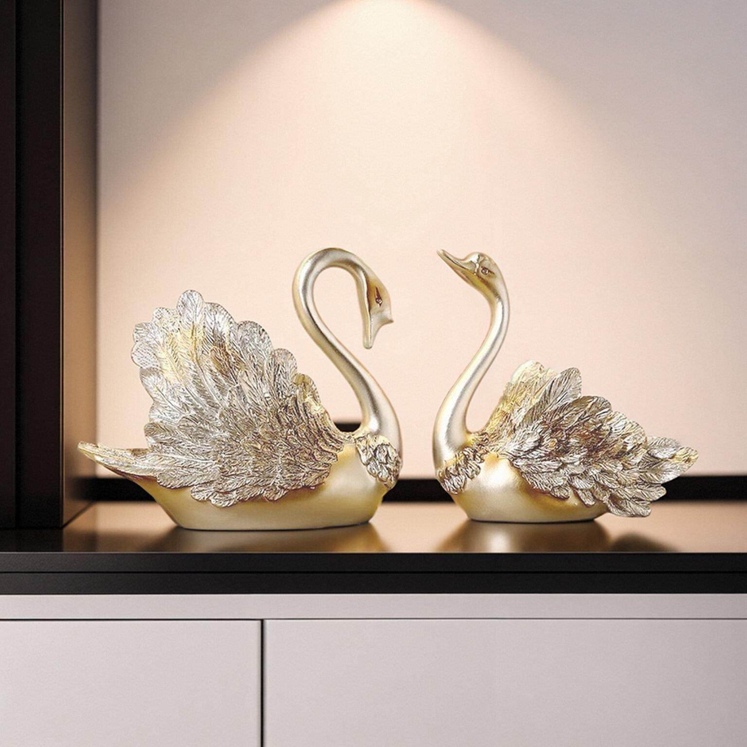 天鹅摆件轻奢高级感客厅酒柜电视柜装饰品家居饰品结婚礼物礼品