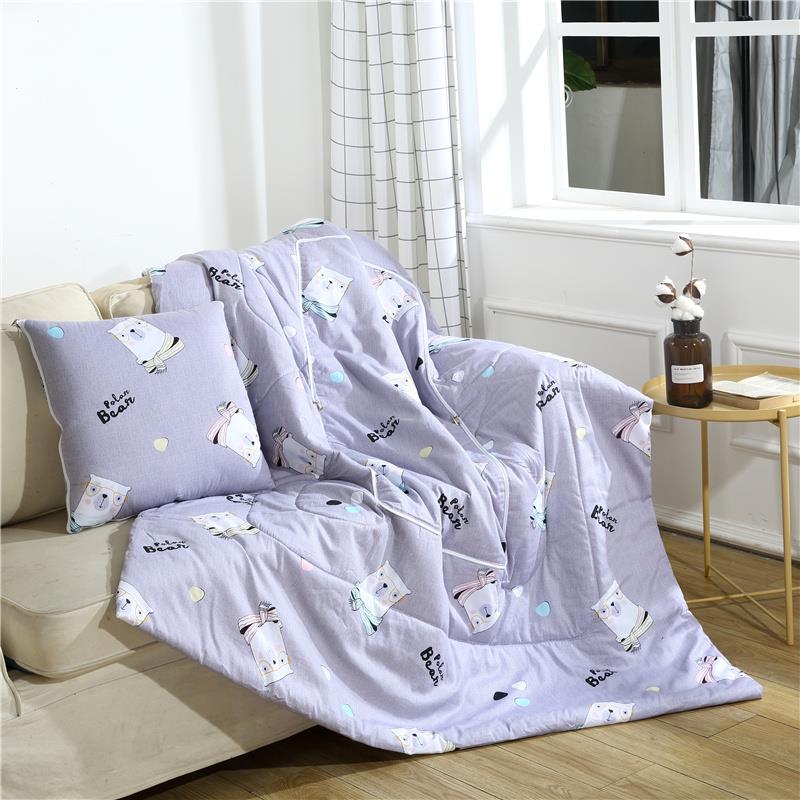 全棉抱枕被子两用汽车靠枕多功能办公室午睡靠垫被纯棉枕头空调被