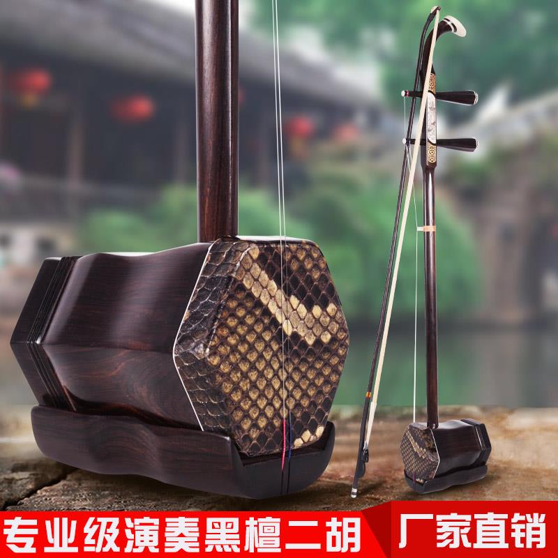 黑檀二胡专业演奏二胡乐器考级黑檀二胡民族乐器原厂配件厂家直销