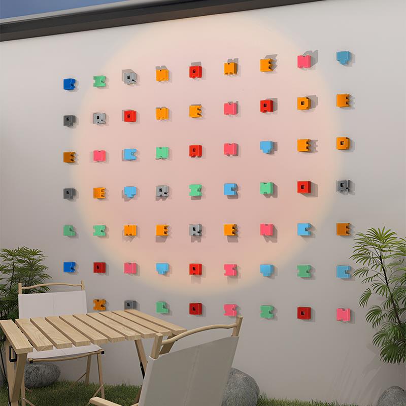 网红创意3d立体字母阵列墙面装饰奶茶咖啡店铺拍照打卡区布置墙贴