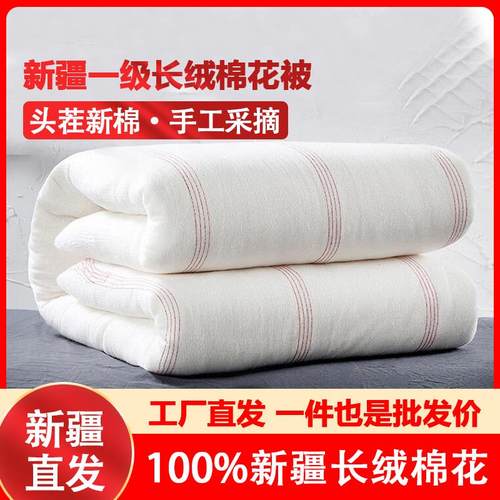 新疆一级长绒棉花被子纯棉被褥子加厚保暖全棉冬被芯手工棉絮床垫