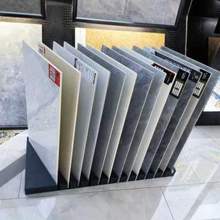 瓷砖展示架木纹砖墙大理石色板石材样板插架木地板立式斜插展示架