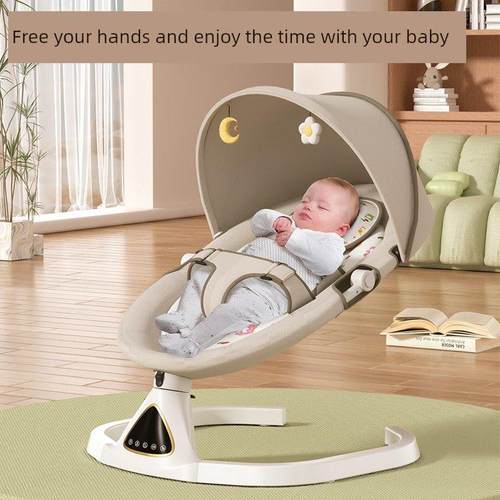 婴儿电动摇摇椅哄娃神器新生儿宝宝哄睡摇篮床安抚椅摇篮可坐可躺