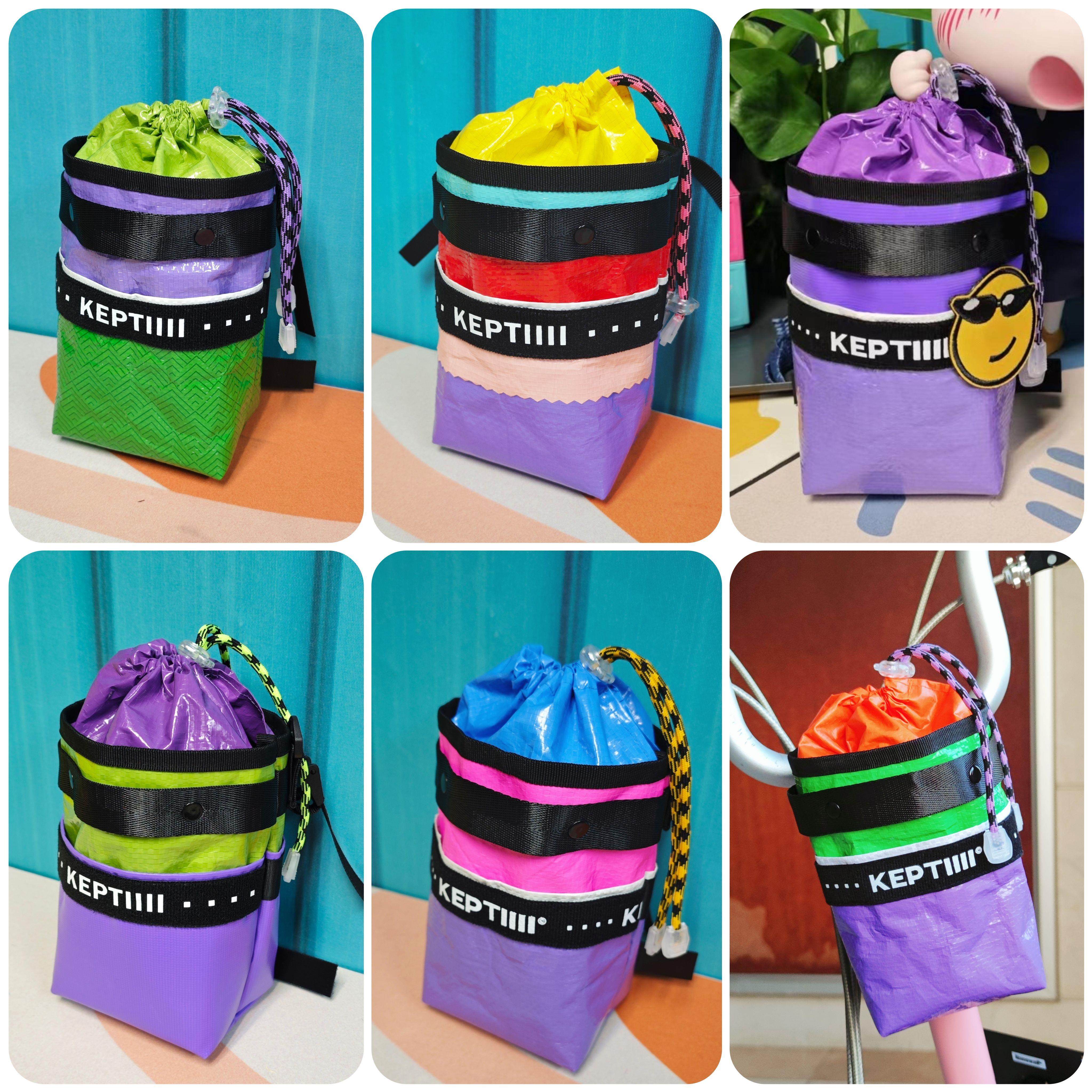 小众设计多巴胺小布水壶袋自行车水壶包防水轻便车把包