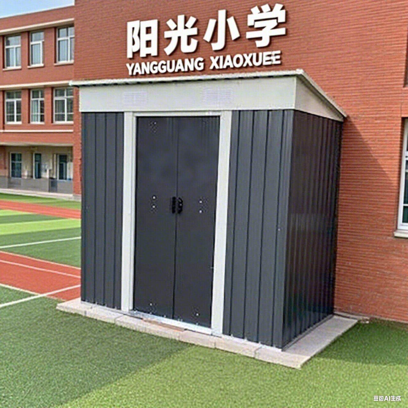 户外储物房学校庭院工具房花园杂物间室外收纳组合屋活动简易房屋