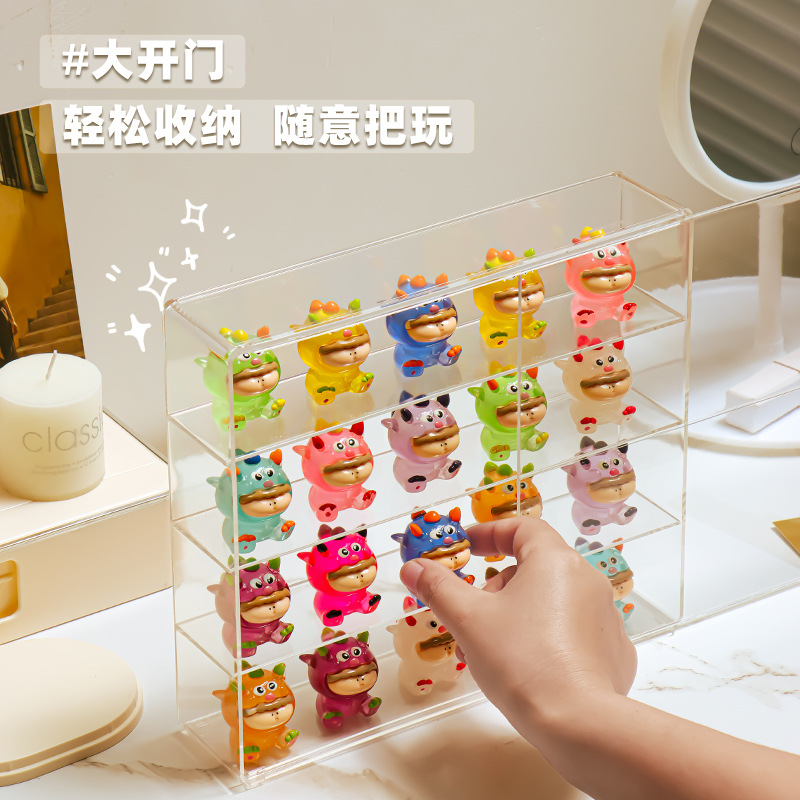 可叠加萌粒分格桌面收纳盒