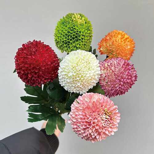 仿真葱球菊花九月菊乒乓球人造花