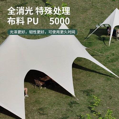户外云顶万重超大山型三峰篷露穹顶天幕营八AS006爪鱼单双峰莲花