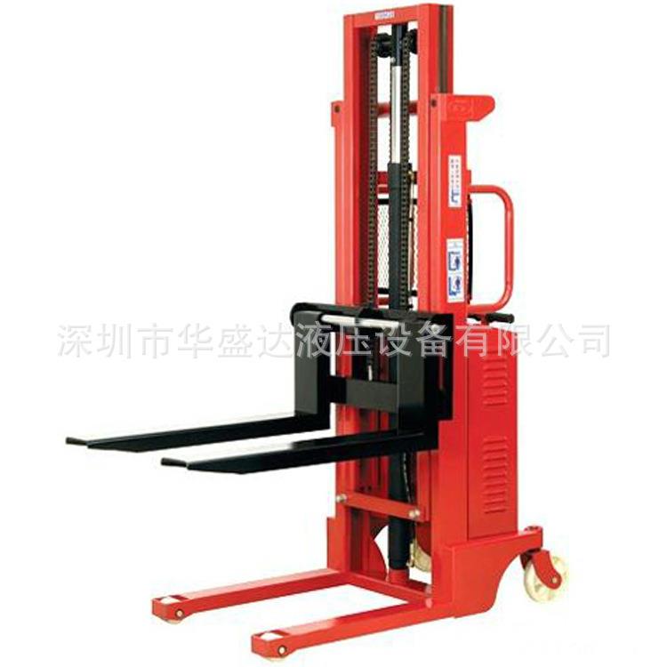 2吨福2.5吨鸿手动电动堆高517车半自动垛车托盘堆装卸降升叉车升
