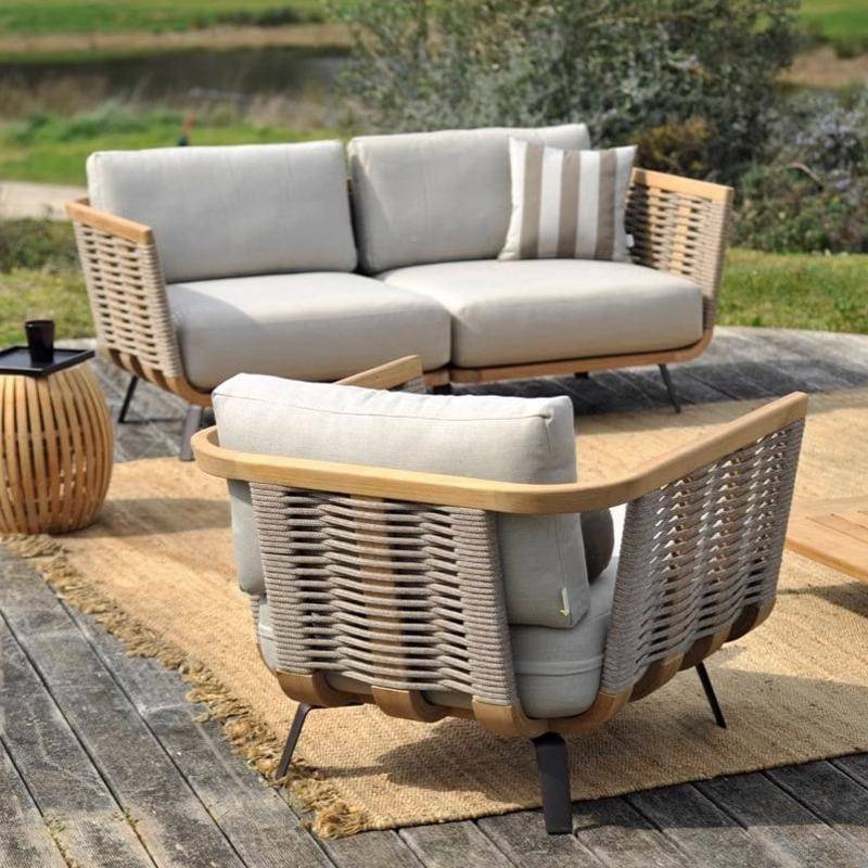 定户柚木墨菲外外柚木沙发庭院阳台室园户外家具制外摆休闲藤花编