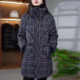 棉衣女格子中长款 直筒加厚棉袄百搭减龄外套棉服女