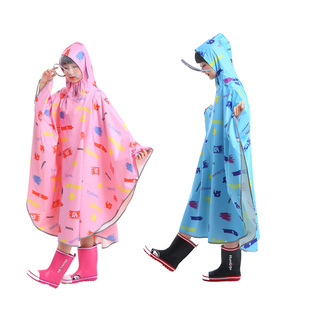 斗篷雨披学生儿童雨衣女大童小型电动电瓶M车雨衣女自行车雨披单