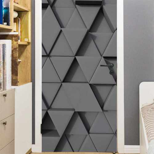 MT179三维立体几何三角形仿真门贴 创意木门翻新贴 玻璃橱窗贴纸
