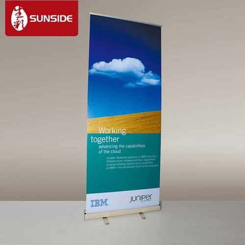 厂家供应宽底易拉宝  80X200加强加厚 水滴形豪华易拉宝