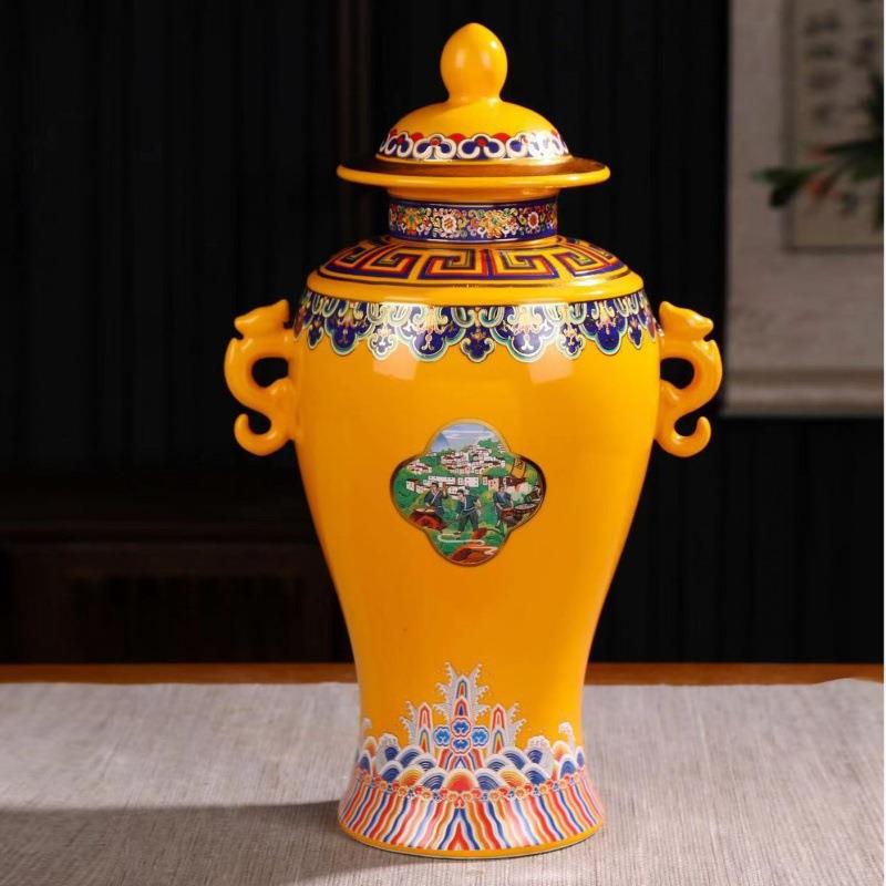 大师臻酿珍藏版陶瓷空酒瓶5斤装窑藏密封散酒存酒具泡酒坛子礼品