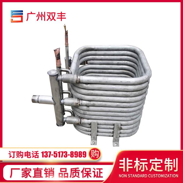 钛套管换热器热泵空气能泳池耐腐蚀波纹内管热交换器钛套管换热器