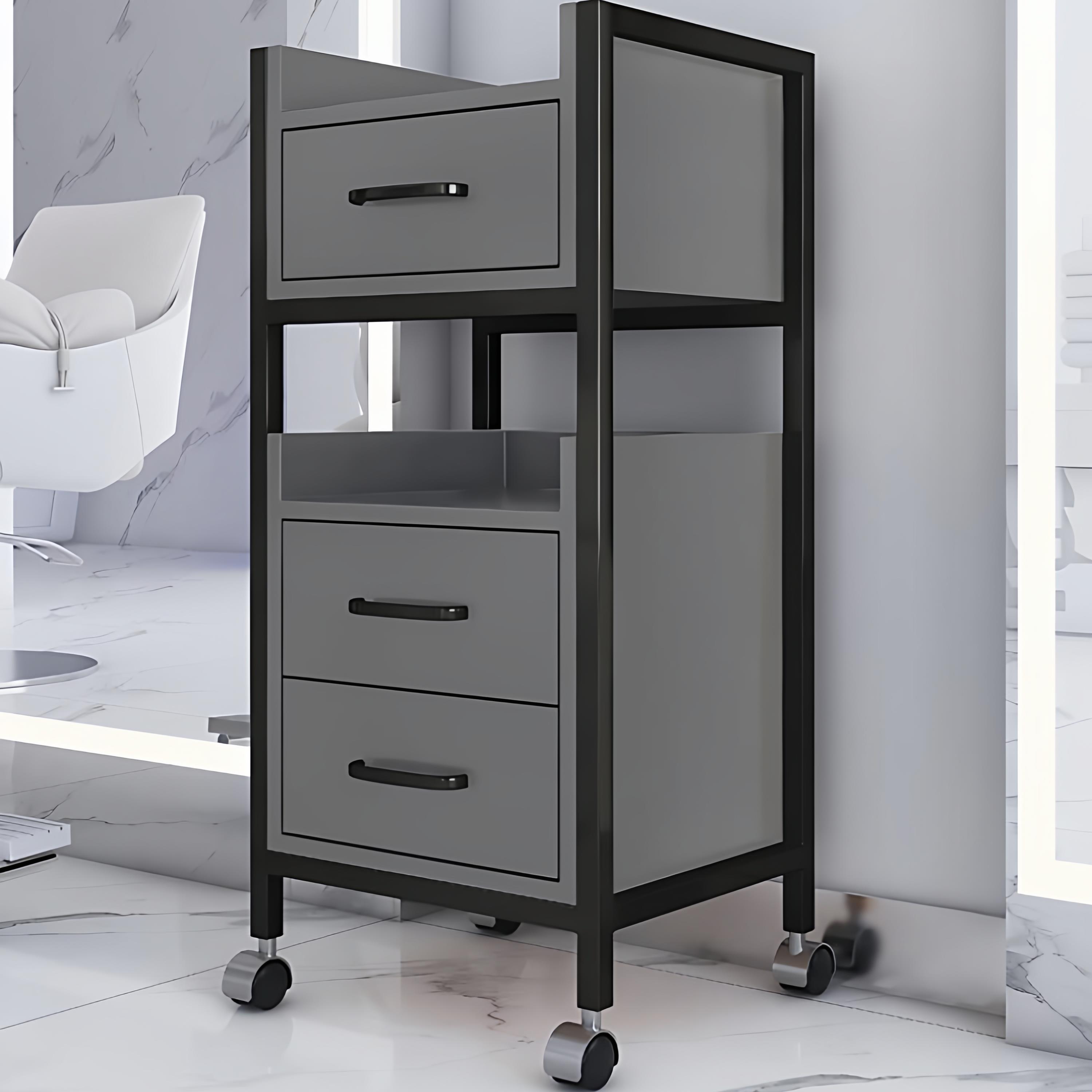 理发店工具柜美发店镜台剪发柜美容院小推车发廊专用吹风机置物架