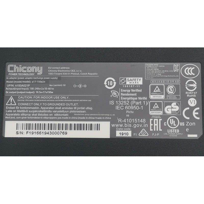 神舟战神ZX6-CT5DA CNB5S02 笔记本电源适配器充电器