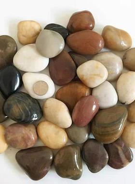 北欧彷真石头雨花石原石天然鹅卵石铺地庭院景观园林造景装饰