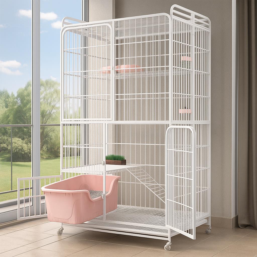 猫笼子家用室内猫窝带厕所一体猫屋新型折叠猫砂盆猫咪别墅猫空笼