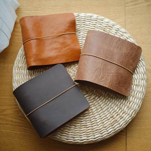 复古真皮宝丽来插页活页相册 方版拍立得插袋影集 便携创意收藏册