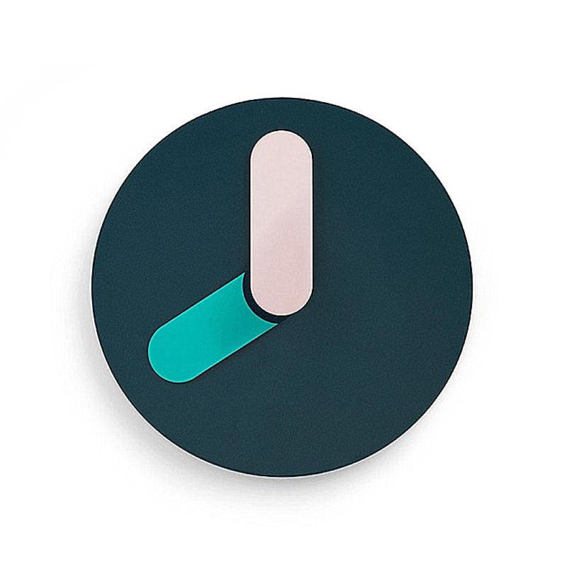 北欧客厅圆形挂钟丹麦创意个性挂表静音卧室时钟简约现代挂墙钟表