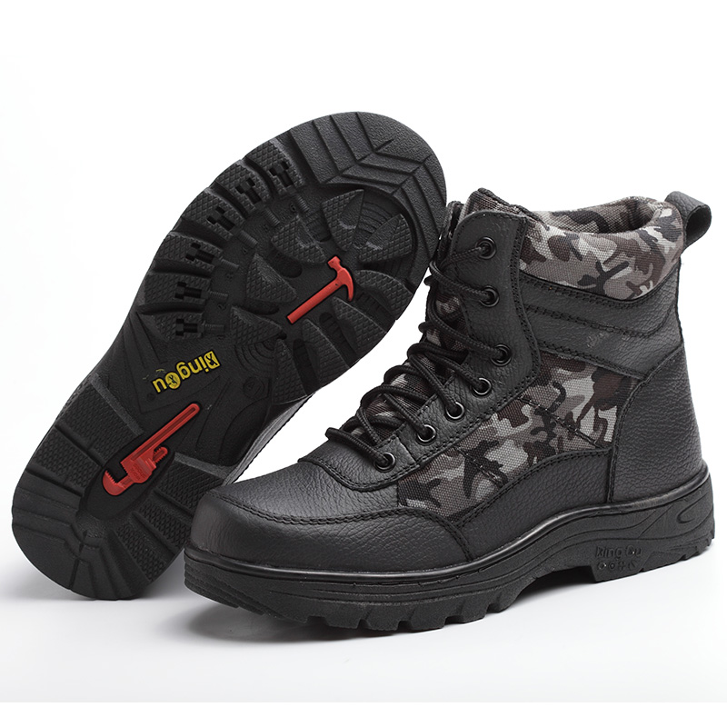 冷库冰库高帮棉靴防滑做事干活工作棉鞋防砸脚防钢钉钉子扎脚防水