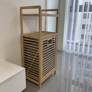 脏衣服收纳筐室浴竹布脏衣筐折家叠脏衣篓家用放衣服收纳MJE筐厂