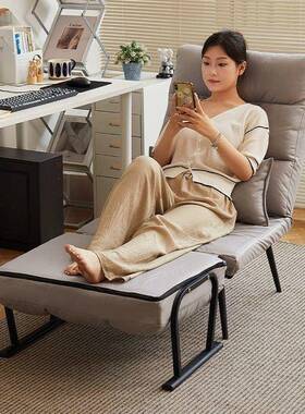 躺椅用折叠午台休床两椅懒人可躺可办坐阳家用休闲公室午睡两PTny