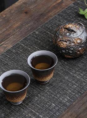 粗陶老岩泥壶手作茶中壶星月球手抓宝瓶壶家迷你式CS349小茶实用