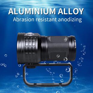新50WP专业摄影补光灯潜水手款电筒红蓝光0强光大功率水下8QX系列