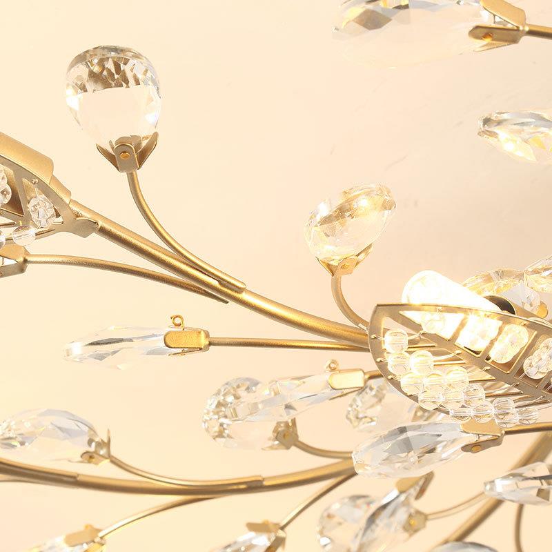 现代约客厅大气简叶水树晶吸顶形灯创意TLS-BD66个性卧室吸顶灯LE