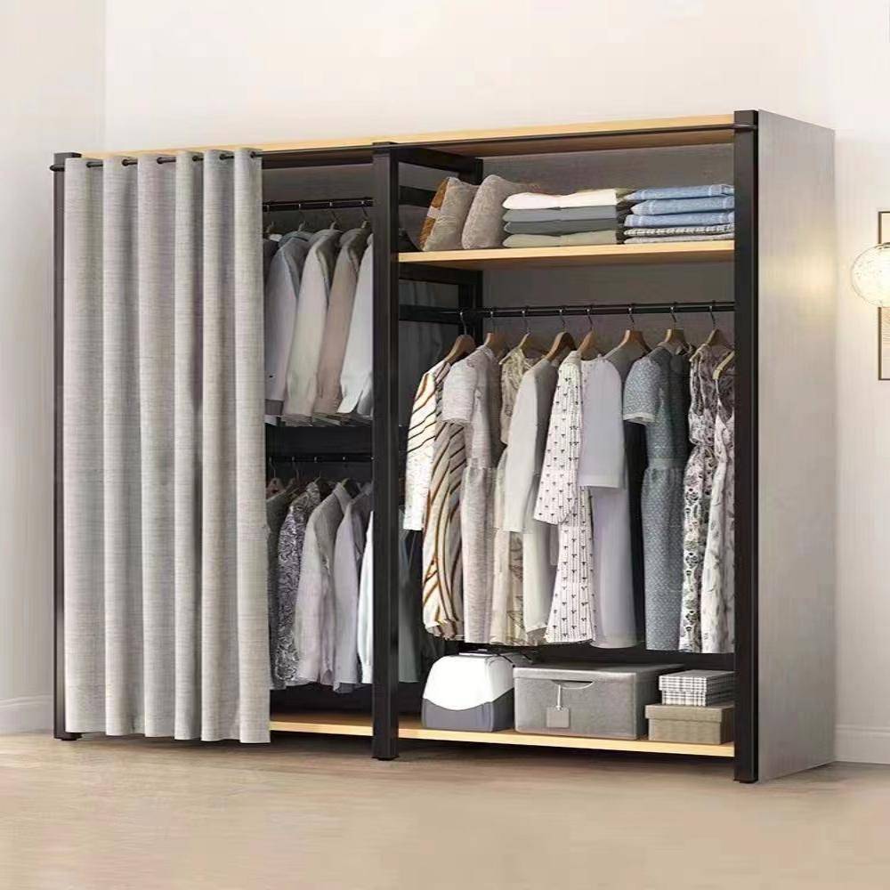 落地家用简易挂衣架衣柜卧室收纳衣帽间架子组装衣架组合衣帽架