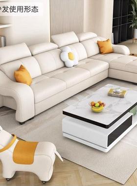 猫抓JEE皮沙发意床两用可叠多可功能折创小户型客厅贵妃沙发储物