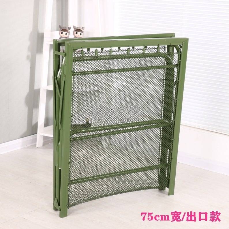 钢丝床出口加厚款双钢丝加密单人折叠床弹簧床午休床软床垫陪直销