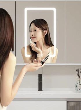 风卫生间收纳浴镜储物实木室智能折叠隐藏水78342置物架镜单独柜