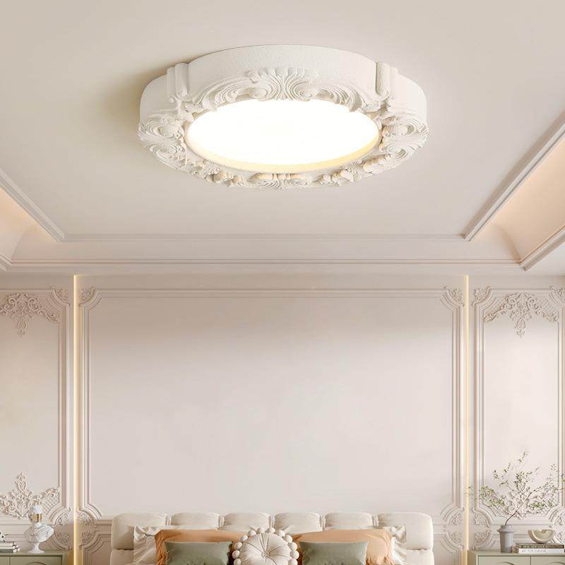 卧室灯法式古轻奢别墅廷风房计间灯设师创意艺宫术浮复雕吸UES顶