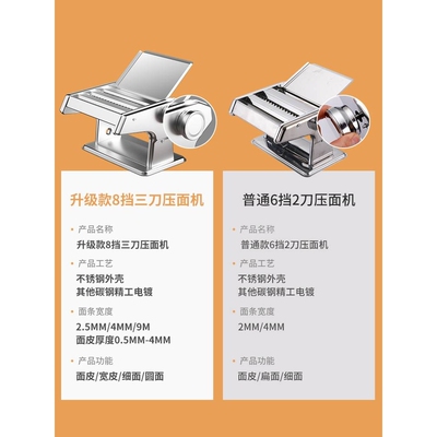 俊媳妇压面机家用小型面条机手动商用全自动饺子皮机多功能擀面机