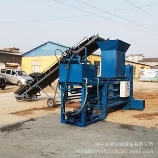 养殖专用秸秆甘蔗尾叶打包机 牧草稻草粉碎打包设备 液压卧式