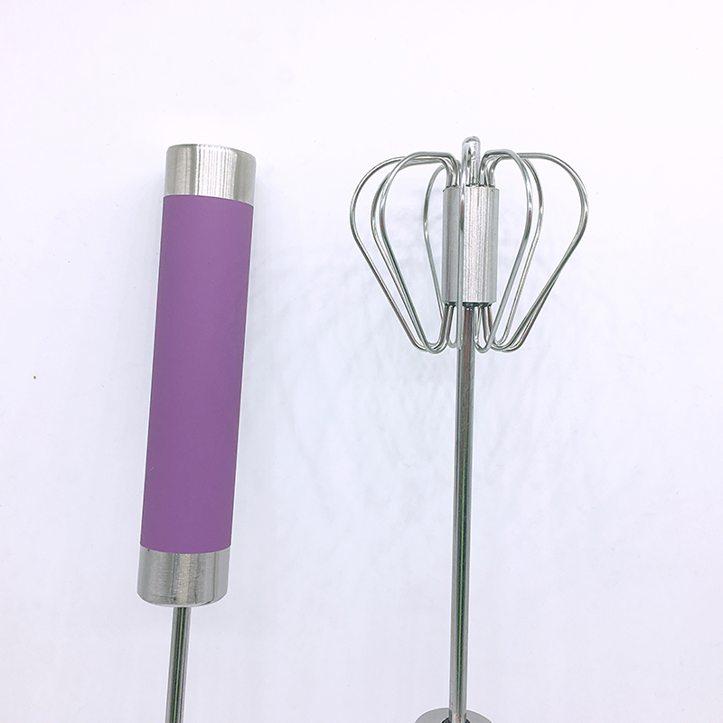 12寸半自动手持下压式旋转打蛋器不锈钢搅拌棒打发奶油棒家用包邮