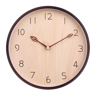 亚马逊热销轻奢家用时尚 现代实木钟 客厅挂钟简约创意挂墙钟表新款