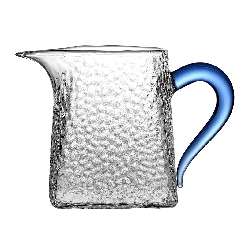 唐顺锤纹玻璃公道杯倒茶公杯加厚耐高温功夫茶分茶器过滤茶漏套装