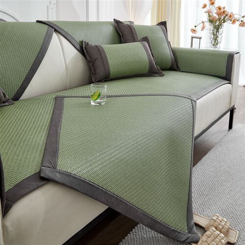 夏季沙发凉席藤席竹席沙发垫夏天款冰藤垫防滑沙发套罩软凉席坐垫