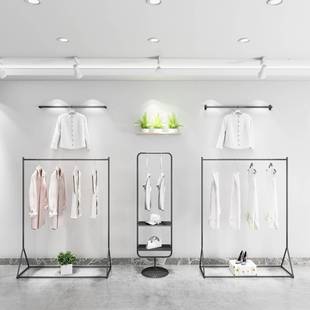 女装店货架展示架简约中岛架落地式挂衣架服装架铁艺衣服架子组合