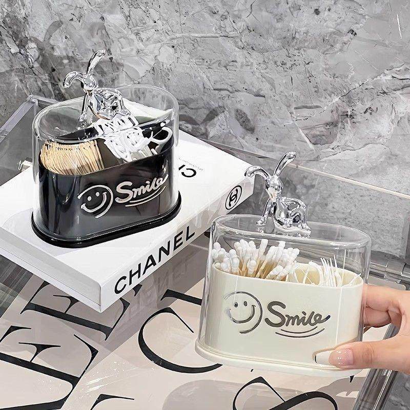 牙签牙线二合一收纳盒牙签盒个性创意家用精致奶油风牙线签收纳盒,收纳整理,棉签收纳盒/袋,淘宝优惠券,粉丝福利购,淘宝优惠卷