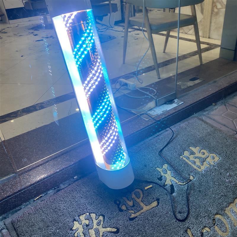 美发转灯LED网红半圆灯发廊美发标志灯理发店挂墙防水灯带旋转亮