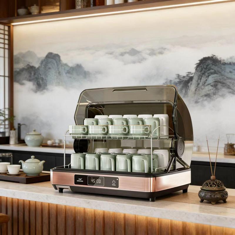 杀菌柜餐馆水杯架奶瓶茶具专用消毒柜带沥水宾馆快速消毒茶杯柜