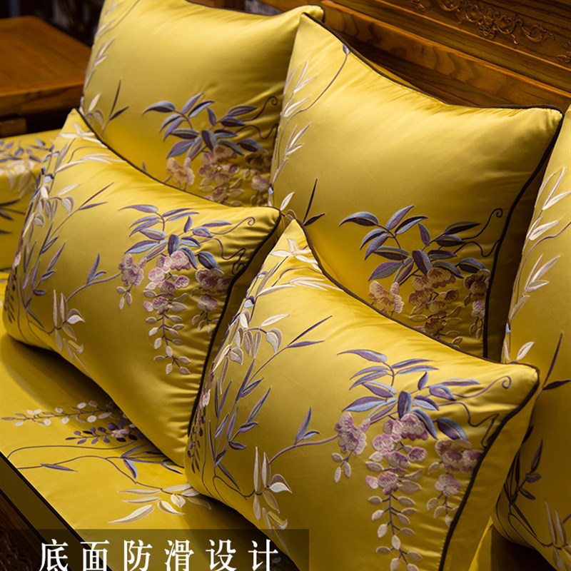 中式红木沙发坐垫实木家具罗汉床座垫罩套太师椅圈椅茶椅防滑椅垫